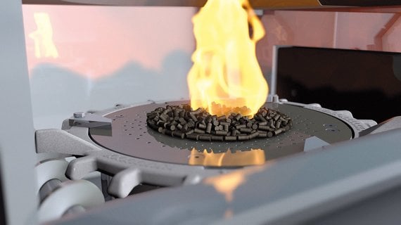 Riscaldamento flessibile con il bruciatore alimentato dal basso KWB